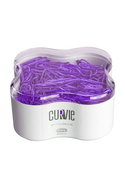 Mas Curve Colored Paper Clip 280 Purple