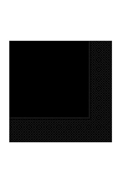 Kikajoy مناديل ورقية سوداء مقاس 33x33 سم 16 قطعة