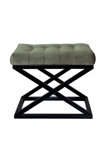 evodeko Siyah Çapraz Ayaklı Yeşil Puf