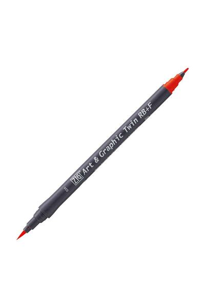 Zig Art&Graphic Twin Rb+F Double Ended Drawing Pen 002 Red