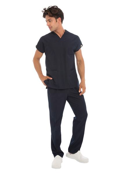 VEHBİ بدلة نوم من قماش الألبكة للرجال من قماش الألبكة للرجال والممرضات في الم...