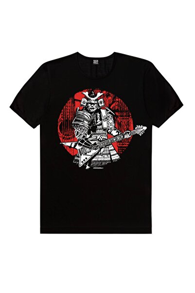 ROCKANDROLL تي شيرت ساموراي سولو أسود قصير الأكمام للرجال