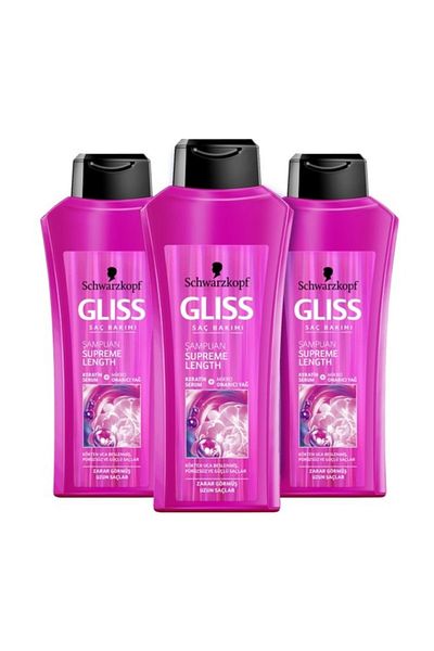 Gliss Supreme Length 525 ml 3 Piece Shampoo Set