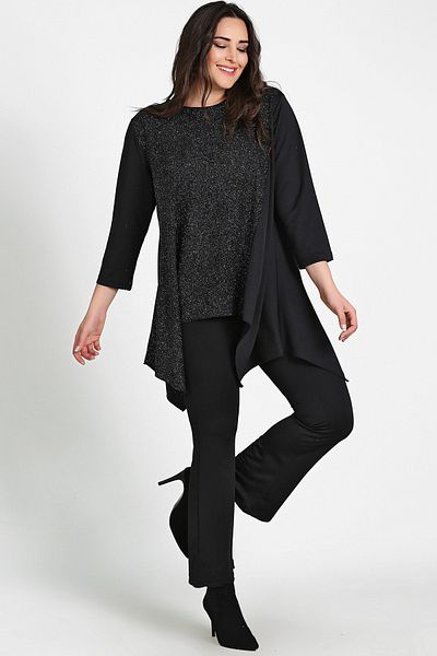 Moda Cazibe Women's Black Spanish Leg Leggings Trousers M9244