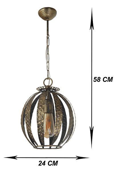 VENON Ocean Single Case Black Yellow Patina Chandelier