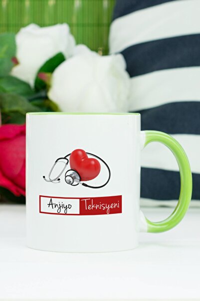 Hediyelen كوب فني Anjiyo باللون الأخضر