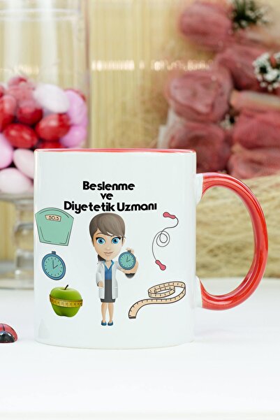 Hediyelen Nutrition and Dietetic Specialist Mug Cup Red