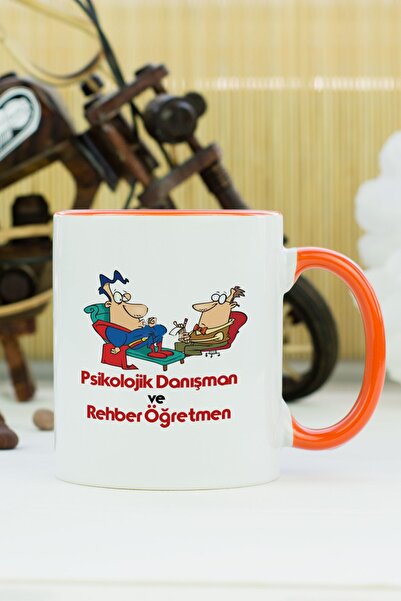 Hediyelen Psychological Counselor and Guide Teacher Mug Orange