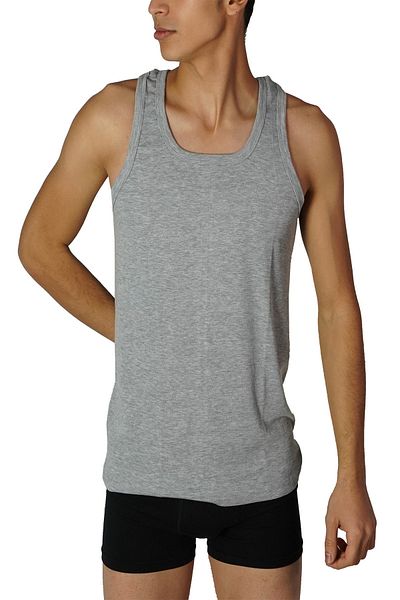Berrak Men's Black 6-Pack Clear Classic Strappy Tank Top