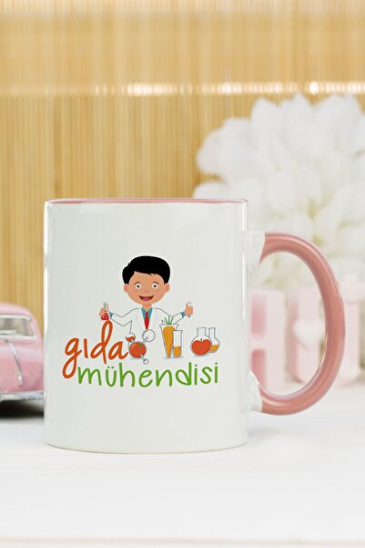 Hediyelen Food Engineer Mug Cup Pink