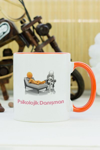 Hediyelen Psychological Counselor Mug Cup Orange