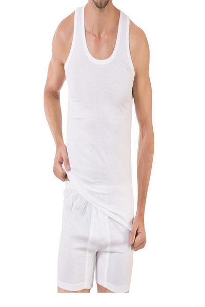 Berrak Men's White Undershirt & Underpants Set 15 Pack 100% Cotton