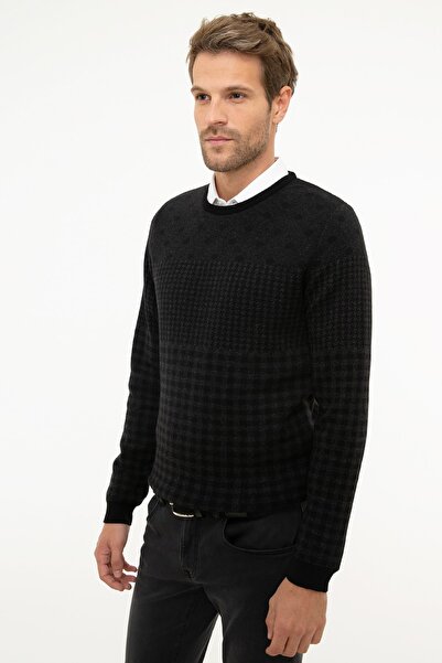 Pierre Cardin Erkek Siyah Slim Fit Triko Kazak G021GL0TK.000.867146