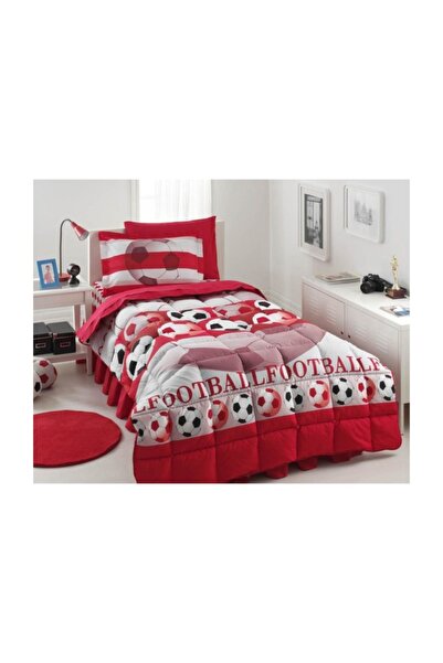 Özdilek Kırmızı Tek Kişilik Ranforce Uyku Seti Football