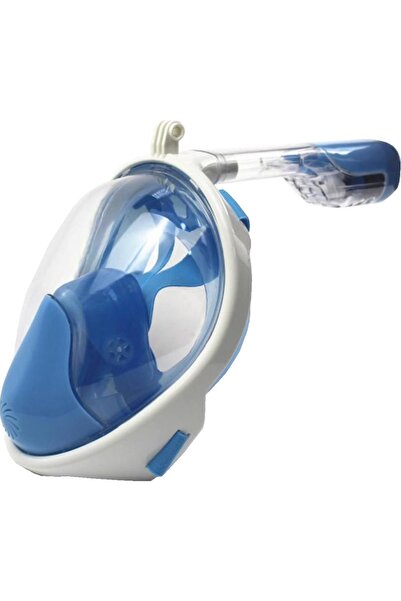 Diving Snorkel Mask Action Camera Worn Size L-XL Blue  Swimming Mask