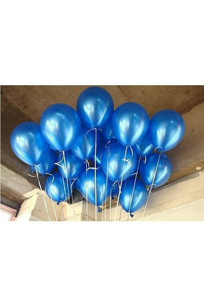 Parti dolabı 20 Metallic Shiny Dark Blue (Navy Blue) Balloons Flying with Helium