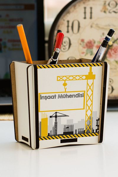 Hediyelen Construction Engineer Pen Holder