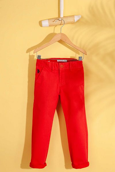 U.S. Polo Assn. Red Boy's Sports Trousers