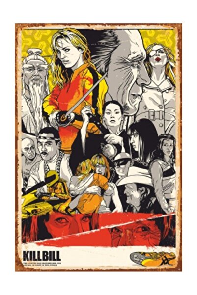 Hayat Poster Kill Bill Sinema Retro Vintage Ahşap Poster
