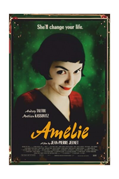 Hayat Poster Amelie  Sinema Retro Vintage Ahşap Poster