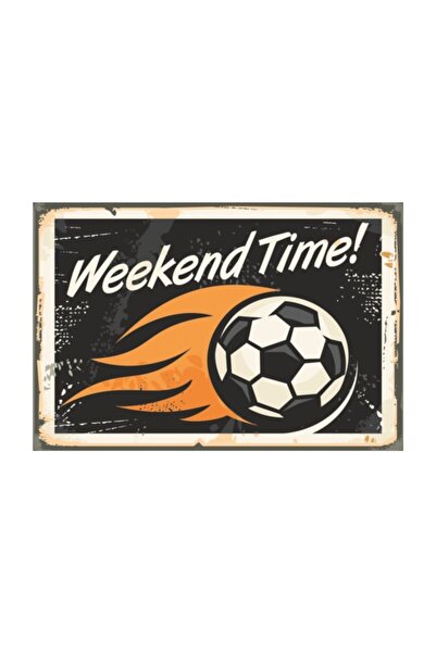 Hayat Poster Vintage Ποδοσφαιρική Ξύλινη Αφίσα - Ρετρό Σχέδιο