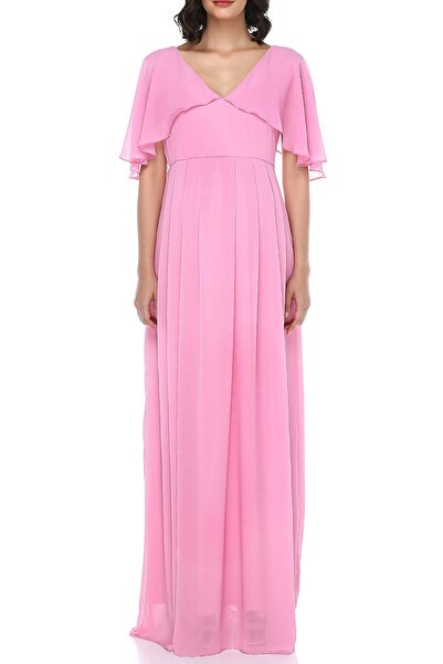 MODA LABİO Kadın Pembe Melek Kol Elbise ML020300X