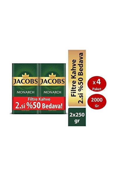 Jacobs Monarch Filtre Kahve 250 gr x 8 Paket
