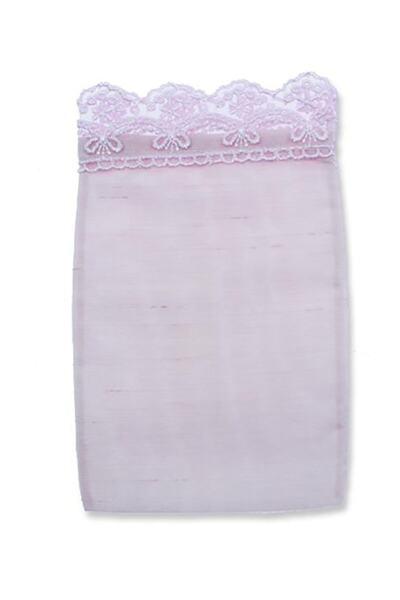 mutlu adım İpek Şantuk Kese Pembe - 12 Adet 10x15 cm