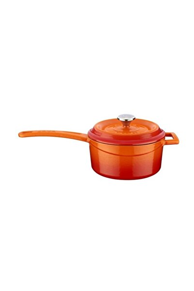 Lava Cast Trendy Lid Round Sauce Pot Orange Ø 16 Cm