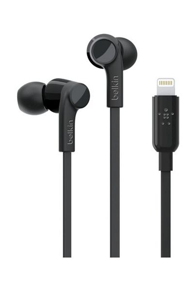 Belkin سماعات Belkin ROCKSTAR مع موصل Lightning - أسود