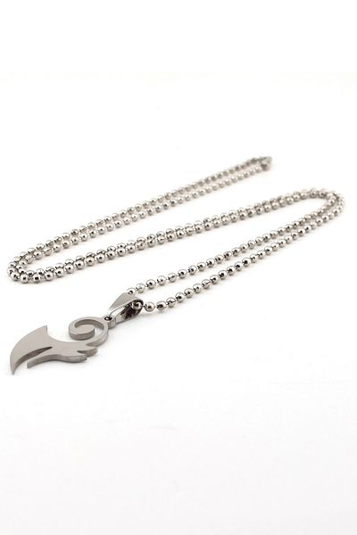 Solfera Men's Blade Tribal Design Steel Necklace K813