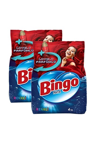Bingo Matik Toz Çamaşır Deterjanı Renkli 4 Kg X 2 Adet