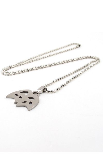 Solfera Men's Persona Mask Smiling Crying Face Steel Necklace K716