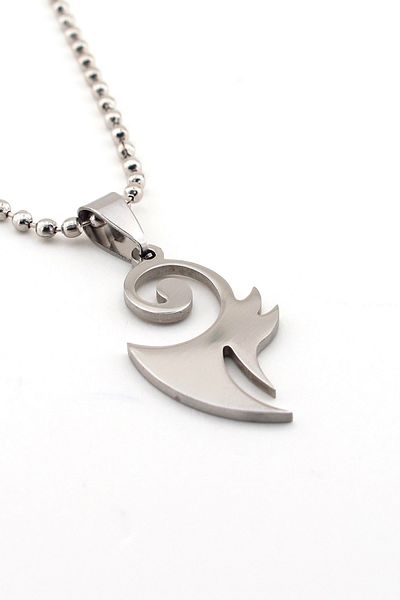 Solfera Men's Blade Tribal Design Steel Necklace K813