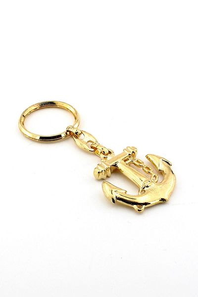 Solfera Unisex Gold Color Anchor Sailor Metal Keychain Kc558