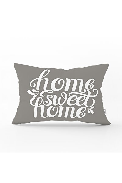 Realhomes Home Sweet Home Dijital Baskılı Dekoratif Dikdörtgen Yastık Kırlent...