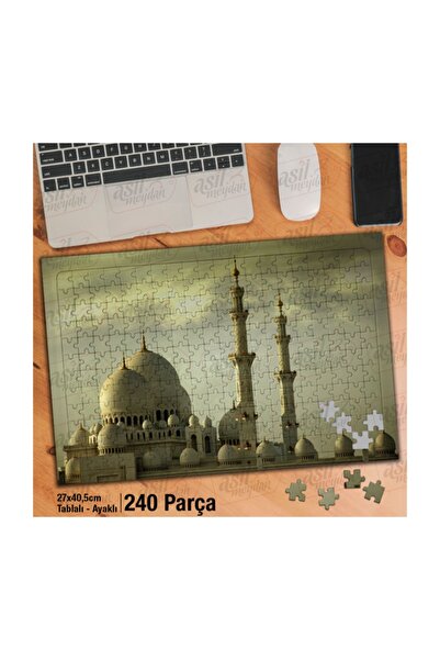 Genel Markalar Asil Hobi Şeyh Zayed Camii - Dini - Islami Yapboz-ayak Destekli Çerçeveli 240 Parça Puzzle 27x40cm