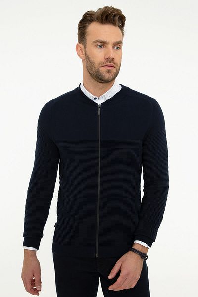 Pierre Cardin Men's Dark Navy Slim Fit Knitwear Cardigan G021GL0TK.000877946