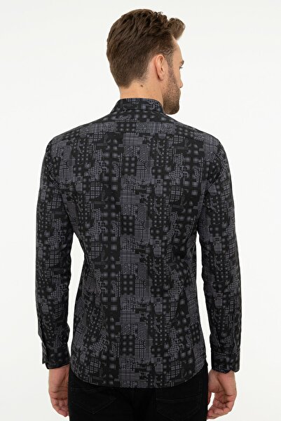 Pierre Cardin Erkek Siyah Slim Fit Gömlek G021GL004.000.861971