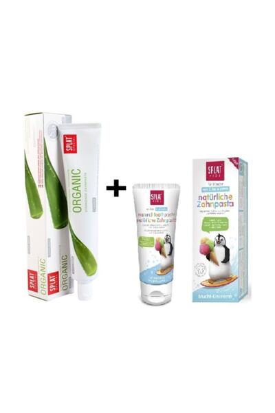 Splat Organic Toothpaste 75 ml + Kids Fruit Flavored 2-6 Years 50 ml