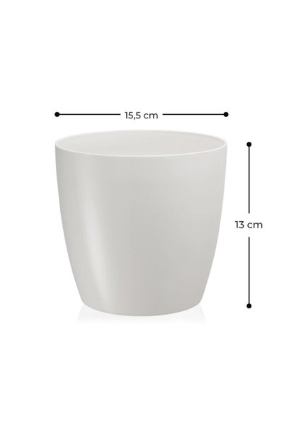 Tuka Home Dekoratif Yakut Saksı 1.9 Lt Beyaz