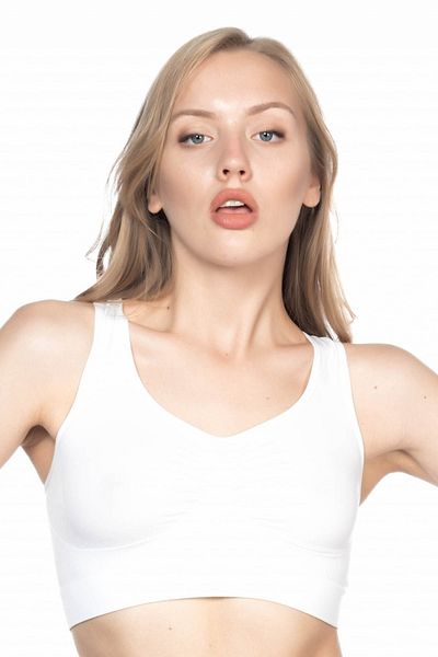 Emay Kompedan Seamless Sports Bustier White| Emy 4001