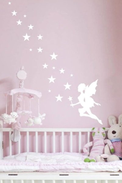 Sticker Sepetim Çocuk Odası Peri Ve Yıldızlar Dekoratif Sticker
