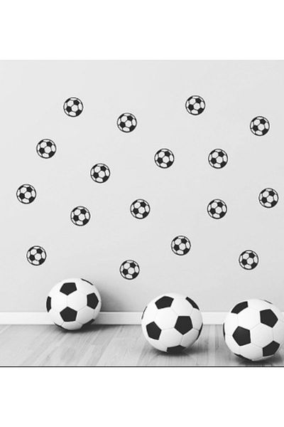 Sticker Sepetim Autocolant cu minge de fotbal alb-negru