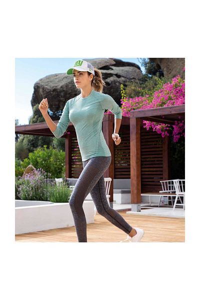 Yeni İnci Women's Gray Melange Sports Tights