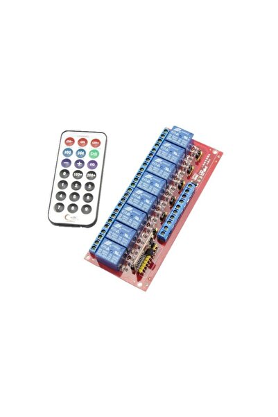 Fortor Ar-328 Ir Kumandalı Röle Kartı 12v 8 Kanal