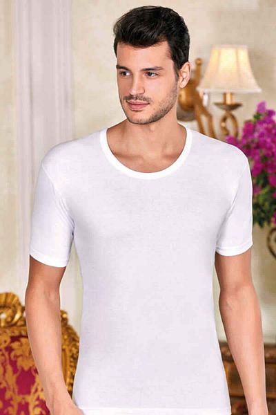 BERRAK İÇ GİYİM Berrak 1002 Men's Half Sleeve Undershirt White