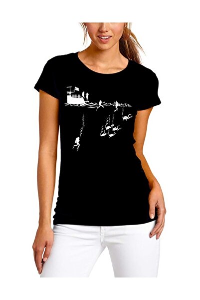 SCUBAPROMO Γυναικείο μπλουζάκι Diving Time Black