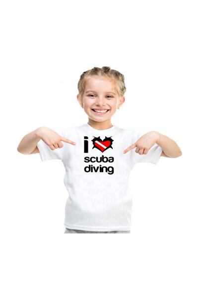 SCUBAPROMO Volim devojku koja se bavi ronjenjem - bela majica