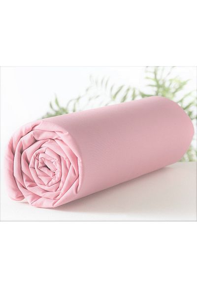 Maki طقم ملاءات مطاطية مزدوجة مقاس 160x200 باللون الوردي